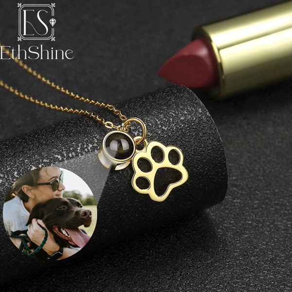 Personalisierte Halskette mit Hundmotiv